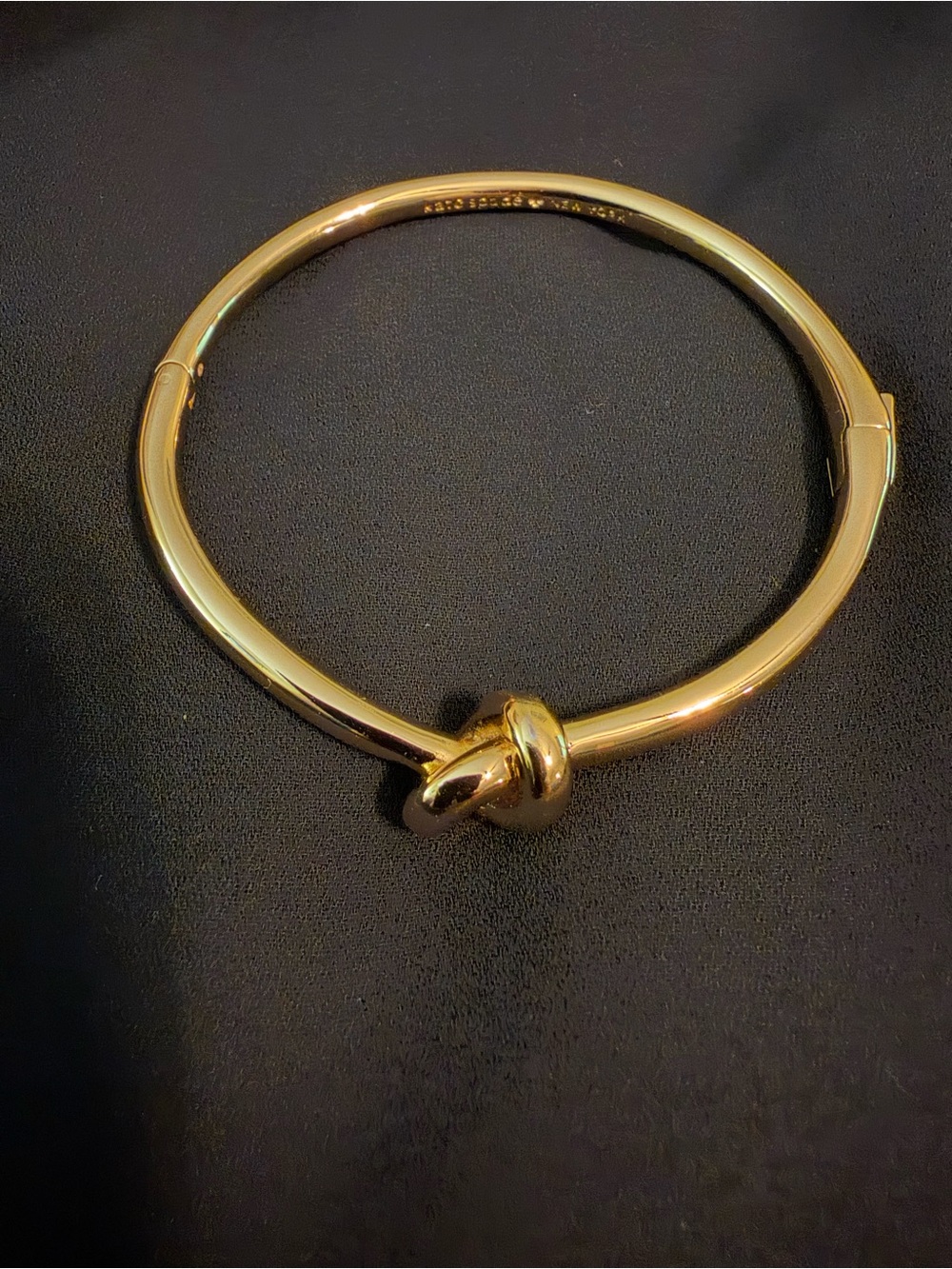 Kate Spade Gold Knot Hinged Bangle Bracelet - Women Jewelry